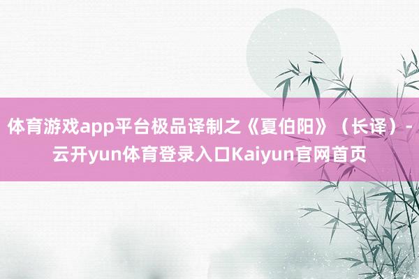 体育游戏app平台极品译制之《夏伯阳》（长译）-云开yun体育登录入口Kaiyun官网首页