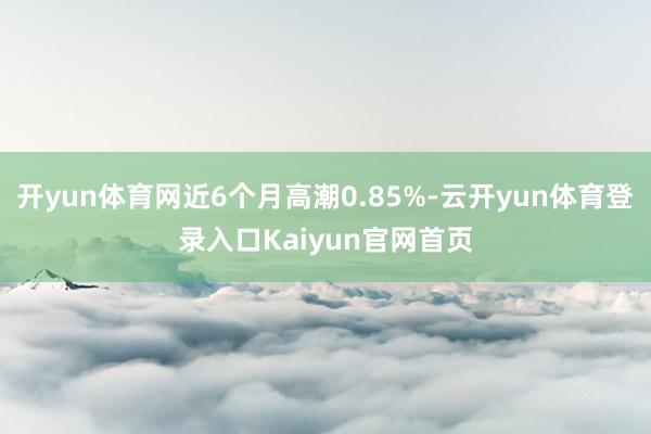 开yun体育网近6个月高潮0.85%-云开yun体育登录入口Kaiyun官网首页