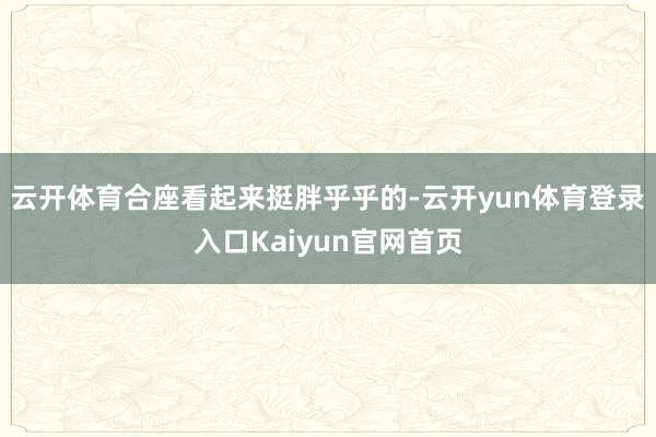 云开体育合座看起来挺胖乎乎的-云开yun体育登录入口Kaiyun官网首页