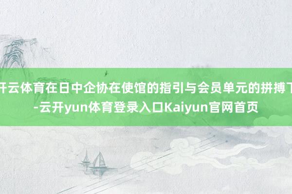 开云体育在日中企协在使馆的指引与会员单元的拼搏下-云开yun体育登录入口Kaiyun官网首页