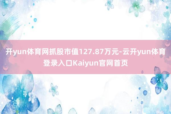 开yun体育网抓股市值127.87万元-云开yun体育登录入口Kaiyun官网首页