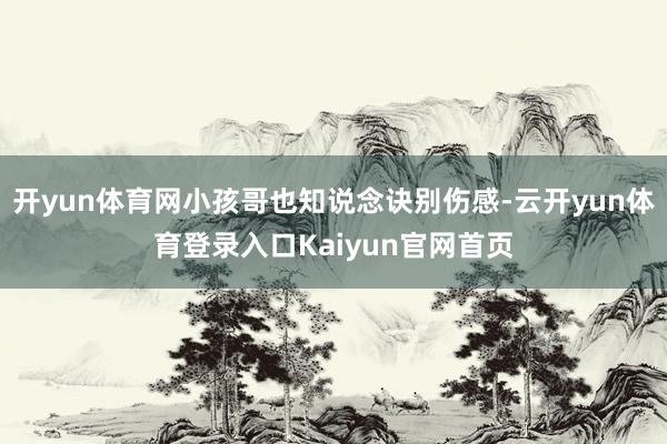 开yun体育网小孩哥也知说念诀别伤感-云开yun体育登录入口Kaiyun官网首页